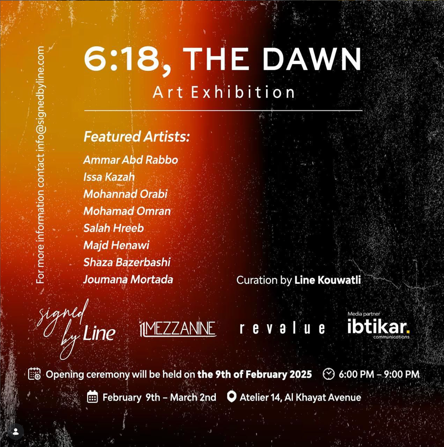 6:18, The Dawn. exhibition cover